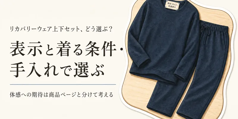 リカバリーウェア上下セットの選び方｜1万円以下・メンズ・長袖を表示から確認